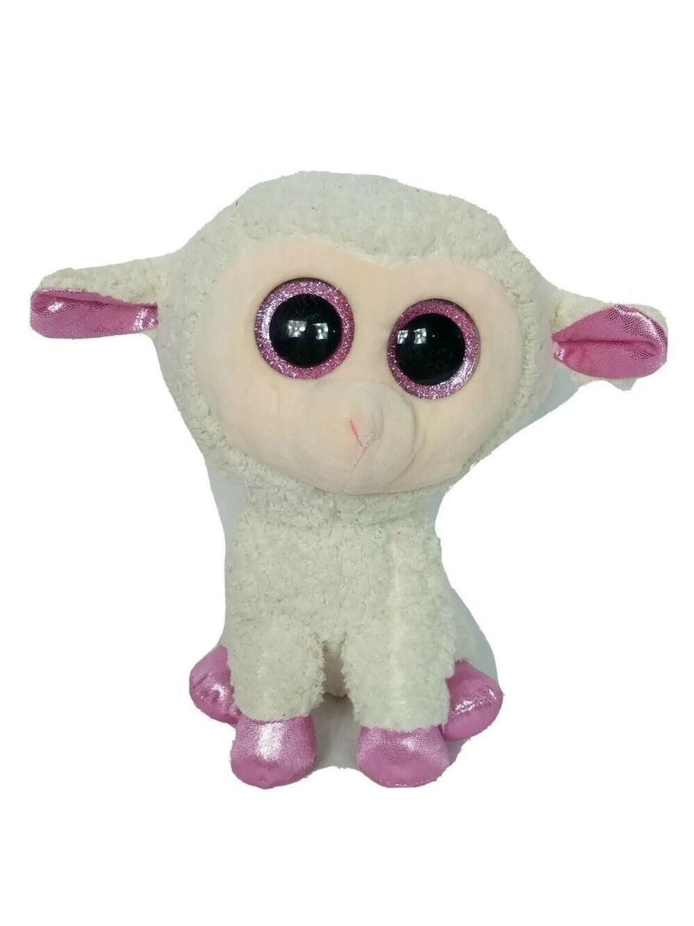 Ty Beanie Boo Lamb Sheep 9.5 Inch Glitter Eyes